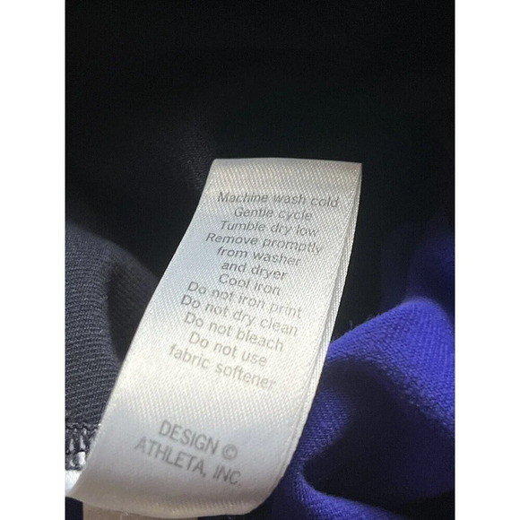 Athleta Purple and Black and White Striped Cropped Leggings - Size XXS - Picture 5 of 10